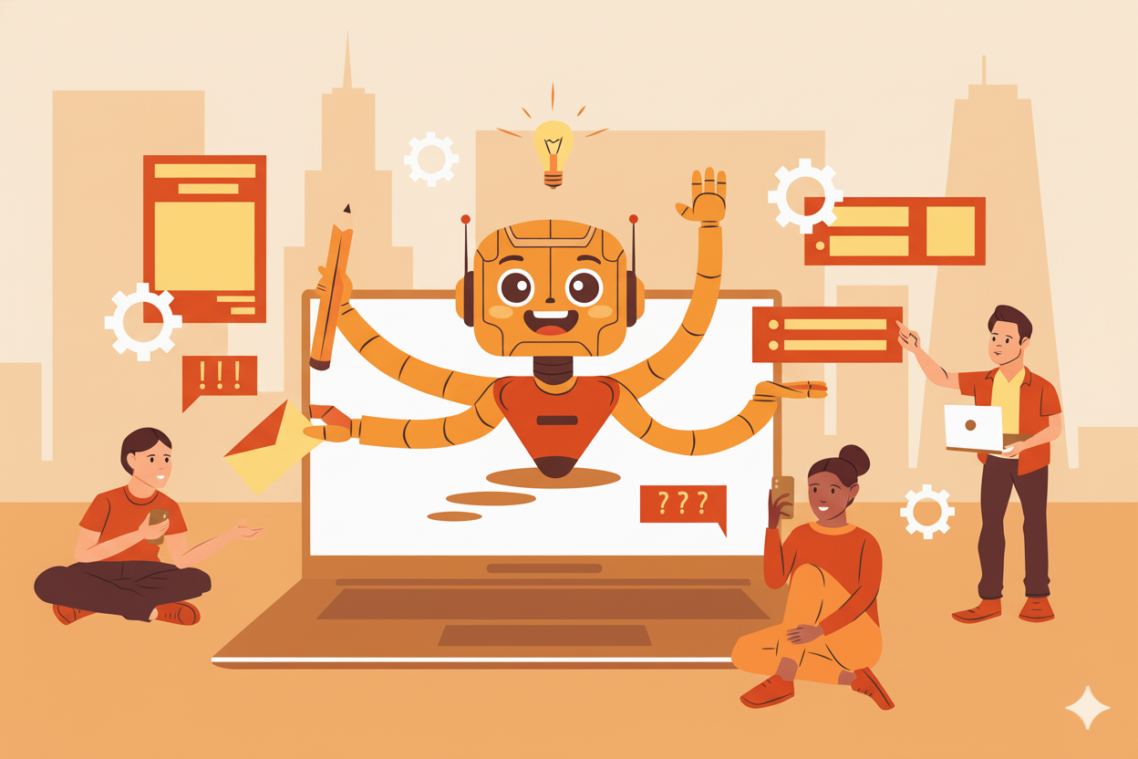 AI generating ad copy and visuals